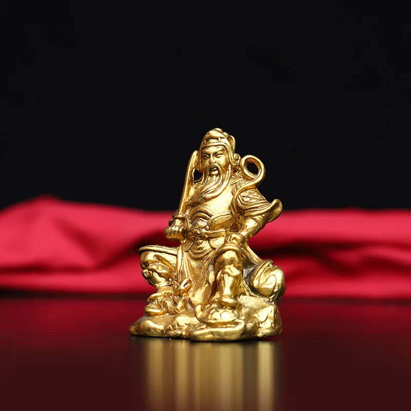 Brass statue of the Xuantian God, Xuanwu Patriarch, Dao Guan Zhenwu Great Emperor, home decoration