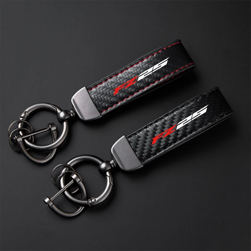 

High-Grade Leather Motorcycle Keychain Holder Keyring For Yamaha MT25 MT-25 FZ25 MT 2015-2021 Accessories
