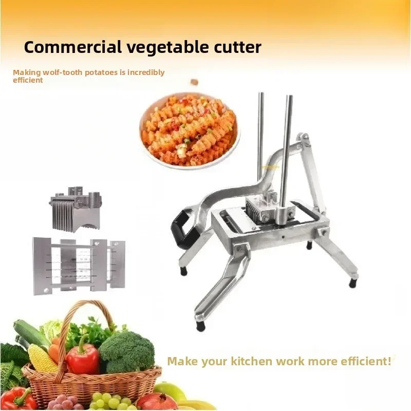 Wolf tooth corrugated potato slicer, wave knife cutting wolf tooth potato chips fancy French fries slicer