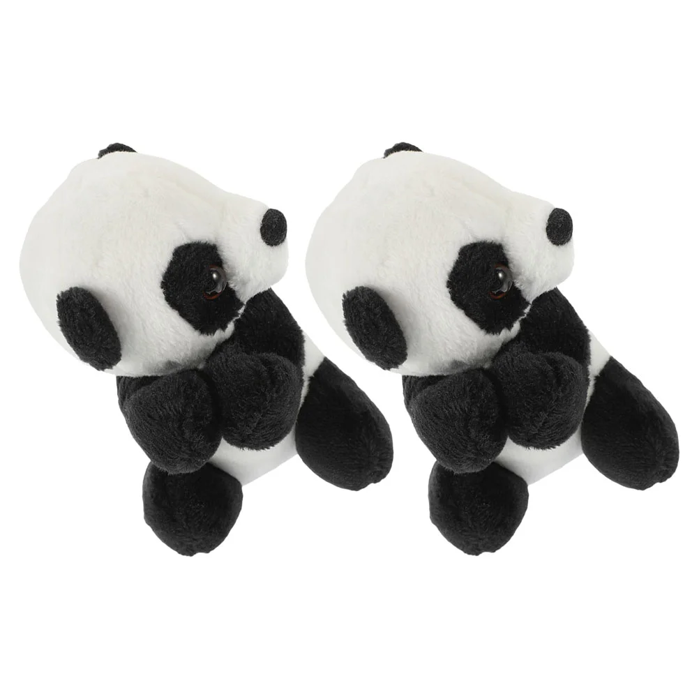 2 piezas Panda Clip Note Memo Clips Mini Peluche Pandas Dedo Niños Juguete para Foto Animal