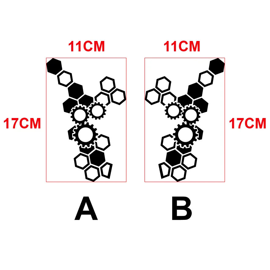 Motorcycle Front Face Stickers Modification Waterproof Honeycomb Gear Reflective Decal