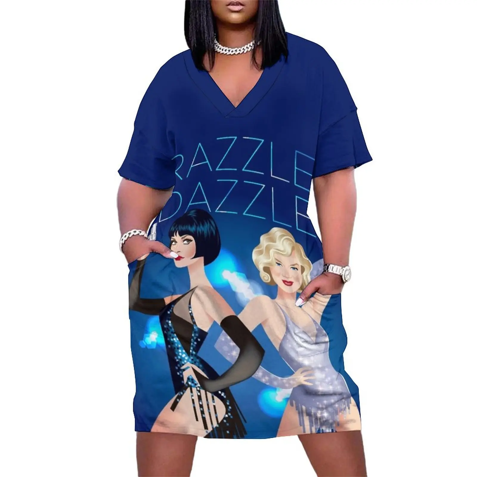 

Razzle Dazzle Loose Pocket Dress dresses for womens Women dresses summer birthday dress for women luxury 2025 dress