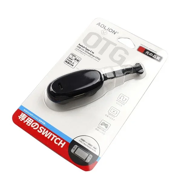 Зарядный otg кабель OLYGame Type-c для консоли NS Switch с поддержкой usb-порта для зарядки и адаптера беспроводного контроллера