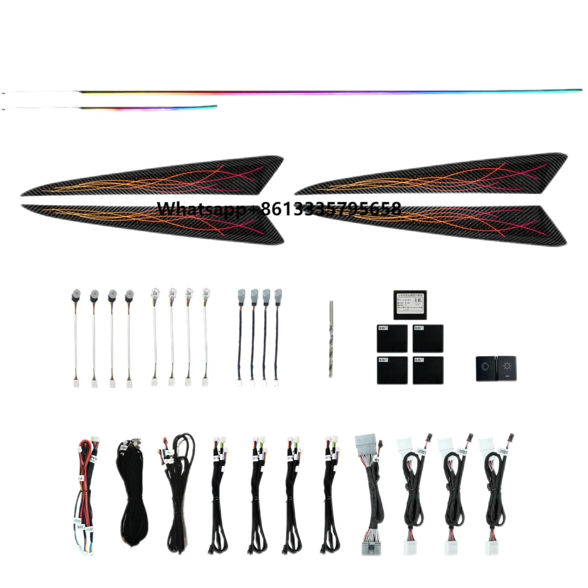 

Car Ambient Symphony Atmosphere Light Interior Lamp Panel Starry Sky Ribbon Style Magical Color Suitable for Honda Fit 2014-2020