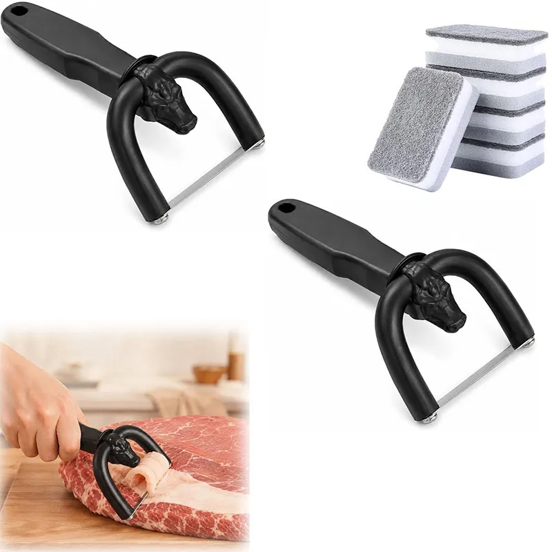 New Mini Handheld Fat Trimmer Household Meat Slicer Beef Pork Fat Remover Portable Kitchen Gadget For Trimming Cutting Meat Fat