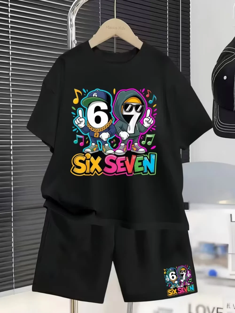 2026 New Cool 67 Funny Print Kids T-Shirt Shorts Set Fashion Children's Clothes Casual Boy Girl Short Sleeve Shorts Set for Kids