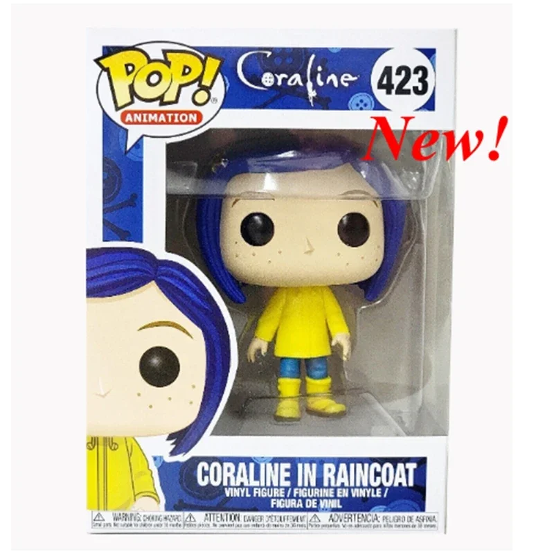 2024 Nuovo arrivo Funko POP Coraline in impermeabile 423 #   Giocattoli modello di figura di bambole in vinile per regalo di decorazione di compleanno di Natale