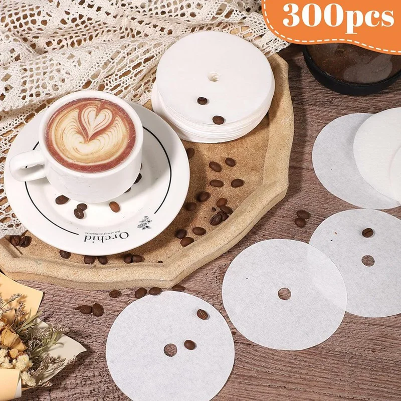 500PCS Count Percolator Coffee Filters, 3.75 Inch Natural Unbleached Disposable Coffee Filter Disc Coffee Filters