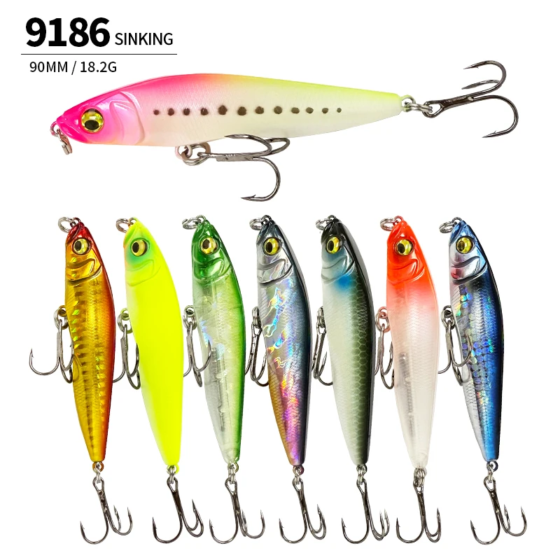 

18g 90mm Jerkbait Sinking Pencil Fishing Lure Pesca Wobbler Trolling Saltwater Artificial Hard Bait Bass Pike Fishing Supplies