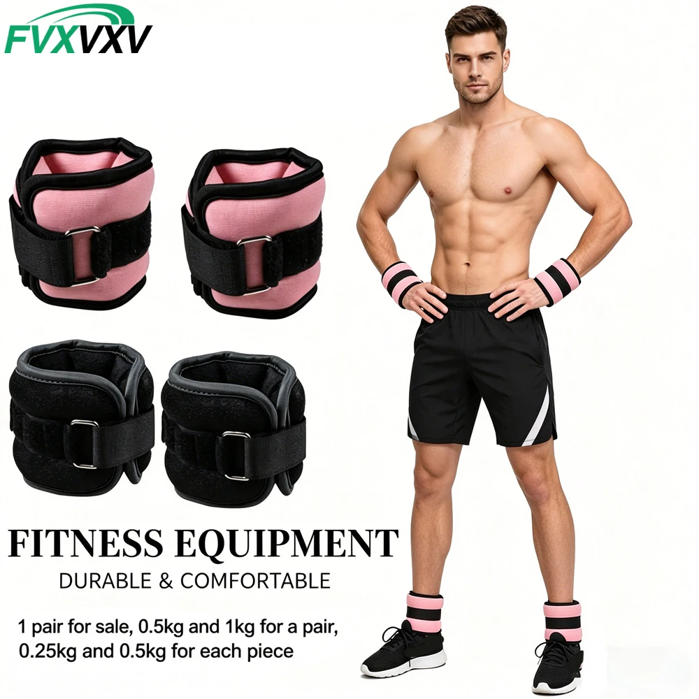 1 Par de Pesas Ajustables para Tobillos, para Mujeres y Hombres, Correas de Peso Modulares para Piernas, para Yoga, Caminar, Correr, Aeróbicos, Fisioterapia