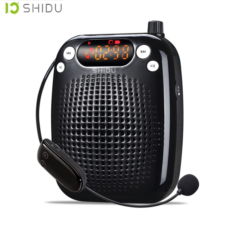 SHIDU S611 Wireless Bluetooth Small Bee Speaker Lecturer, Tour Guide Special High-Power Microphone Can Plug TF Card Speaker