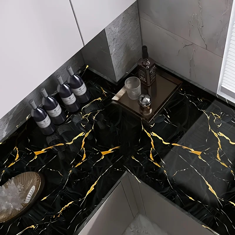 Premium Marble Self-Adhesive Wallpaper Waterproof Wallpaper for  Kitchen  Furniture Room Decoration PVC Adhesive BEasy to Clean