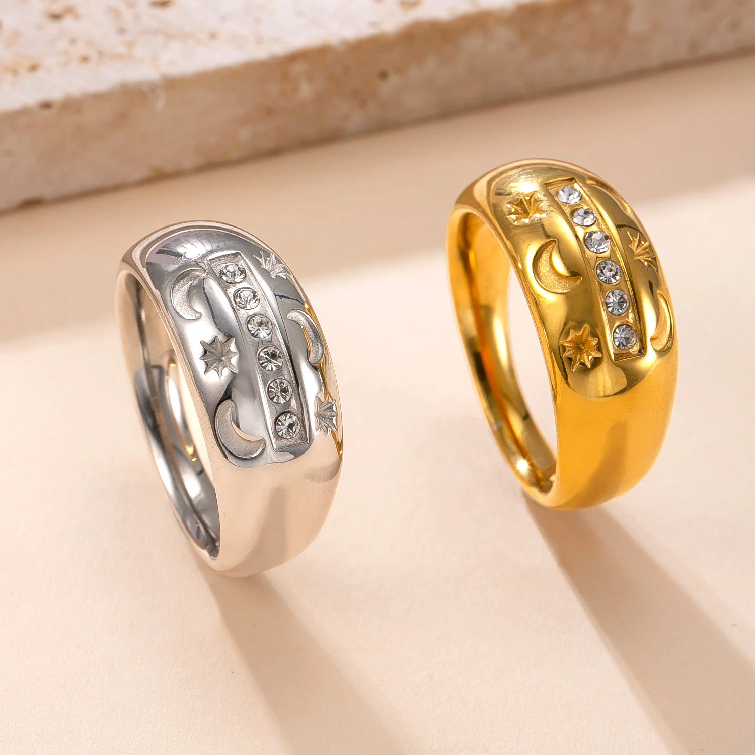 Stainless Steel Catholic Christian Cross Faith Amulet Ring Women Men Unisex Ring Multi Style Finger Jewelry Creative Gifts