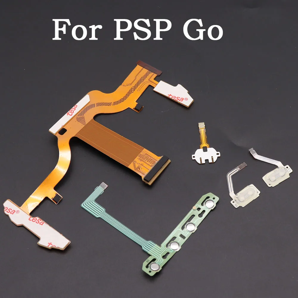 For PSP Go LCD Screen Main Ribbon Flex Cable + Start Select Volume L R Button Function Key Flex Cable Full Set Replacement