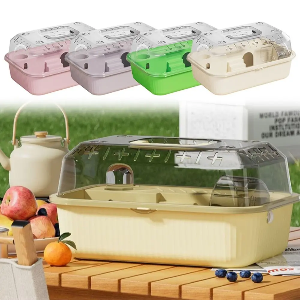 

Новая открывающаяся верхняя клетка для хомяков, вентиляционная прозрачная клетка для обитания хомяка с ручкой, клетки для мелких животных для мышей с кроликом