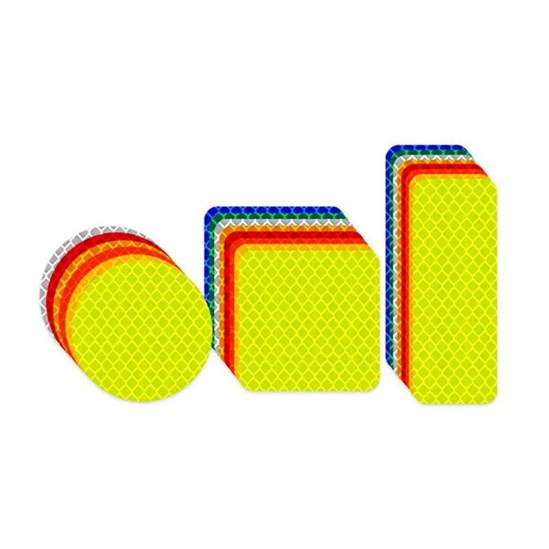 10Pcs Car Reflective Sticker for Night Warning Mark Traffic Safety Car Reflective Tape Luminous Car Bumper Reflective Material