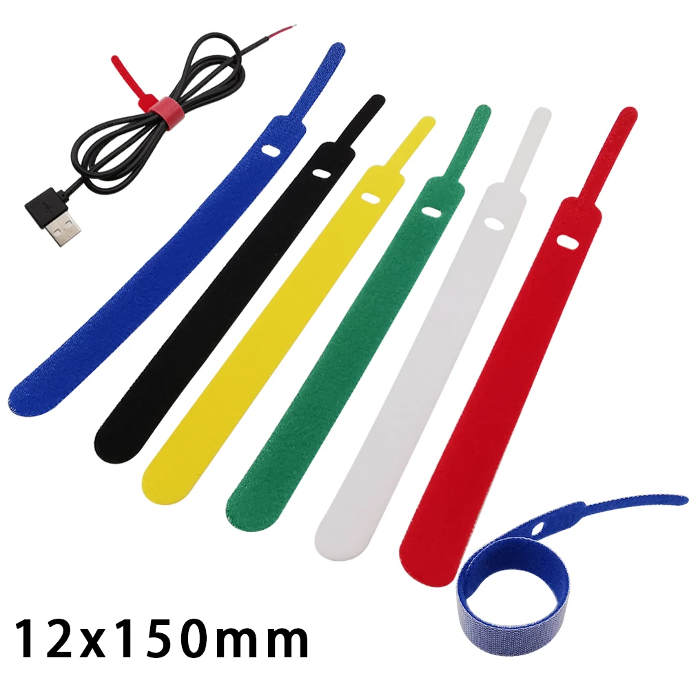 10-100Pcs I-type Releasable Cable Ties Colored Plastic Fastening Reusable Cable Tie Strap Nylon Wrap Zip Bundle Bandage Tie 15CM
