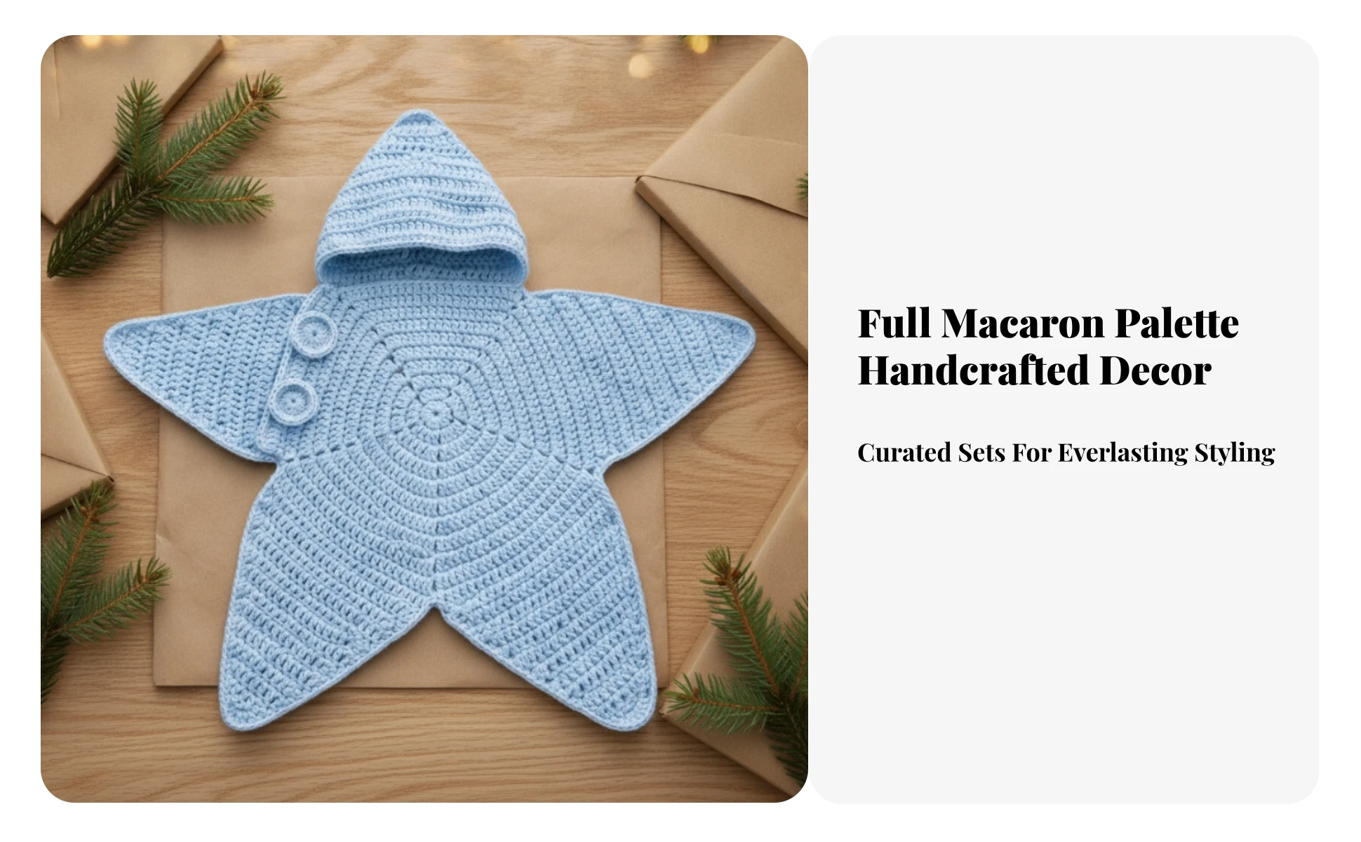 Hooded Star Doll Outfit with Buttons Washable Five-Point Star Doll Garment Long-Lasting Stylish for Holiday Displays