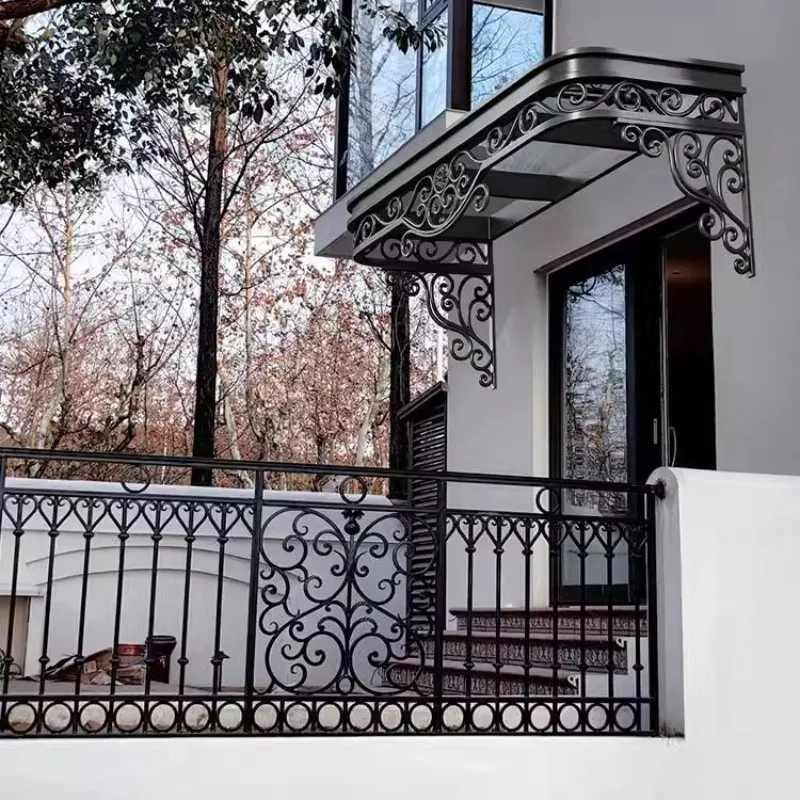 Rain board outdoor rain-proof window aluminum alloy custom French wrought iron canopy eaves household rain shade