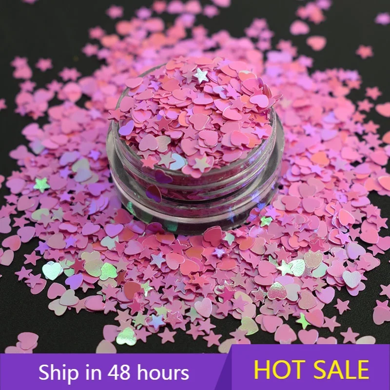 

YTYIN Wholesale KG Glitter Sequin Pink Shape Mix Heart Star Glitter for Nail Art Tumbler Crafts Resin