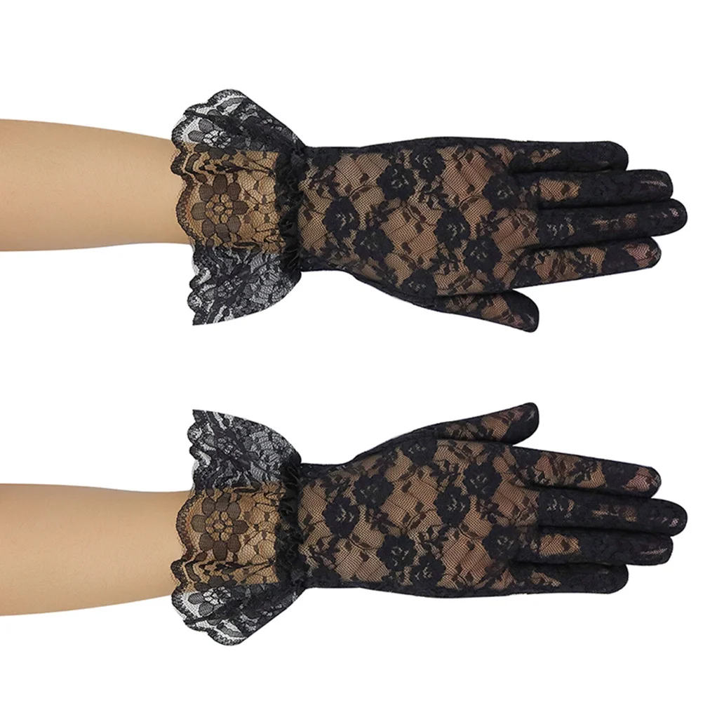 1 مجموعة 1 مجموعة اكسسوارات شعر الزفاف الشاش غطاء الرأس ديكور أنيق أزياء أغطية الرأس لحفل الزفاف التصوير قفاز