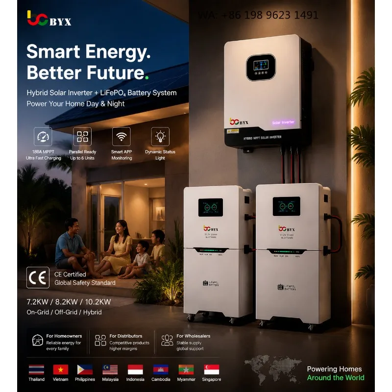 4KW-11KW Single Phase Smart Hybrid Solar Inverter WiFi Remote Monitoring MPPT Battery Charger Solar Equipment
