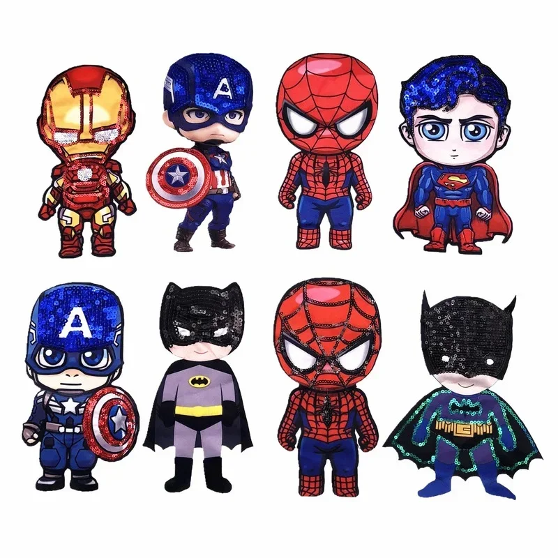 

Stitch Marvel Spiderman Hulk Embroidery Patches on Clothes Stickers Jackets Anime Cartoon Toys Pants Bag Sequins Clothing Patch