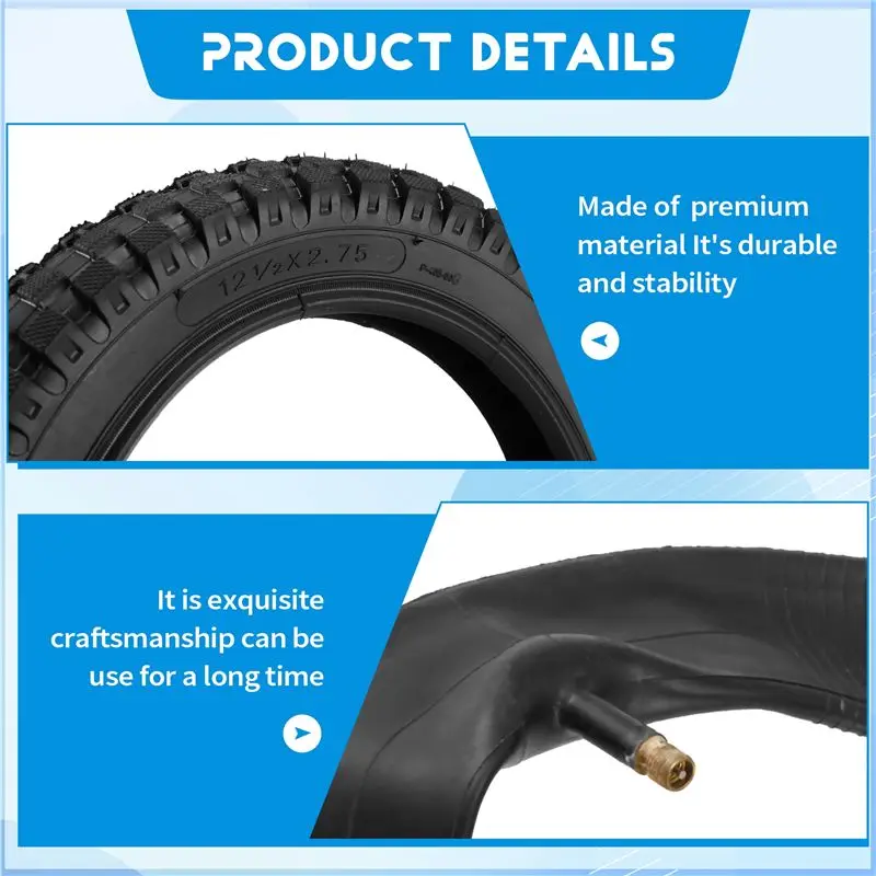 A67K-Motorcycle Bike 12 1/2X2.75 Tire Inner+Outer Tire For 47Cc 49Cc Dirt Pit Bike Motorcycle Bike