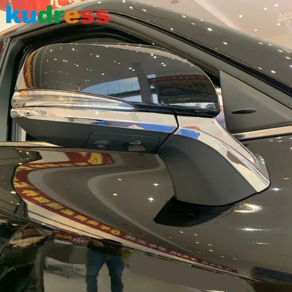 For Toyota Highlander Hybrid 2021-2023 2024 Chrome Rearview Mirror Cover Trim Side Mirrors Molding Garnish Strip Car Accessories