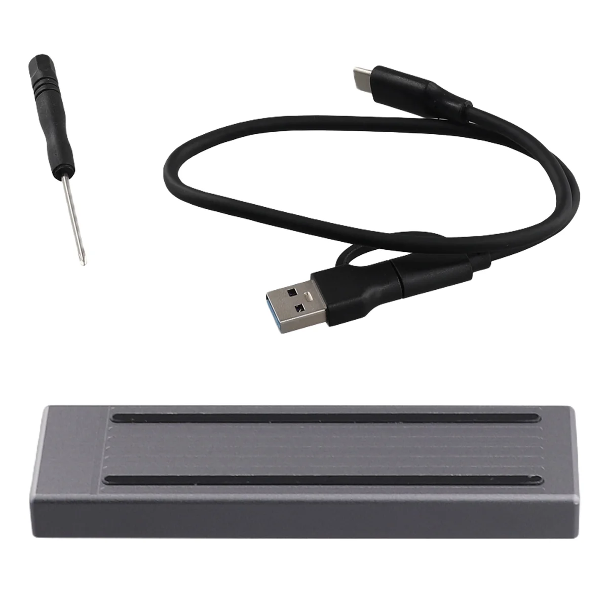 M.2 SSD HDD Enclosure NVMe NGFF Dual Protocol HDD Enclosure RGB Cool Light Multi-Function Convenient HDD