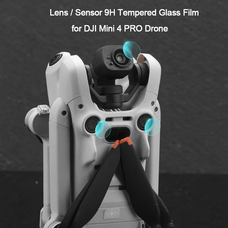 Mini 4 PRO Drone Lens / Sensor Anti-scratch Protector 9H Tempered Glass Film Cover for DJI Mini4 PRO Camera Drone Accessories