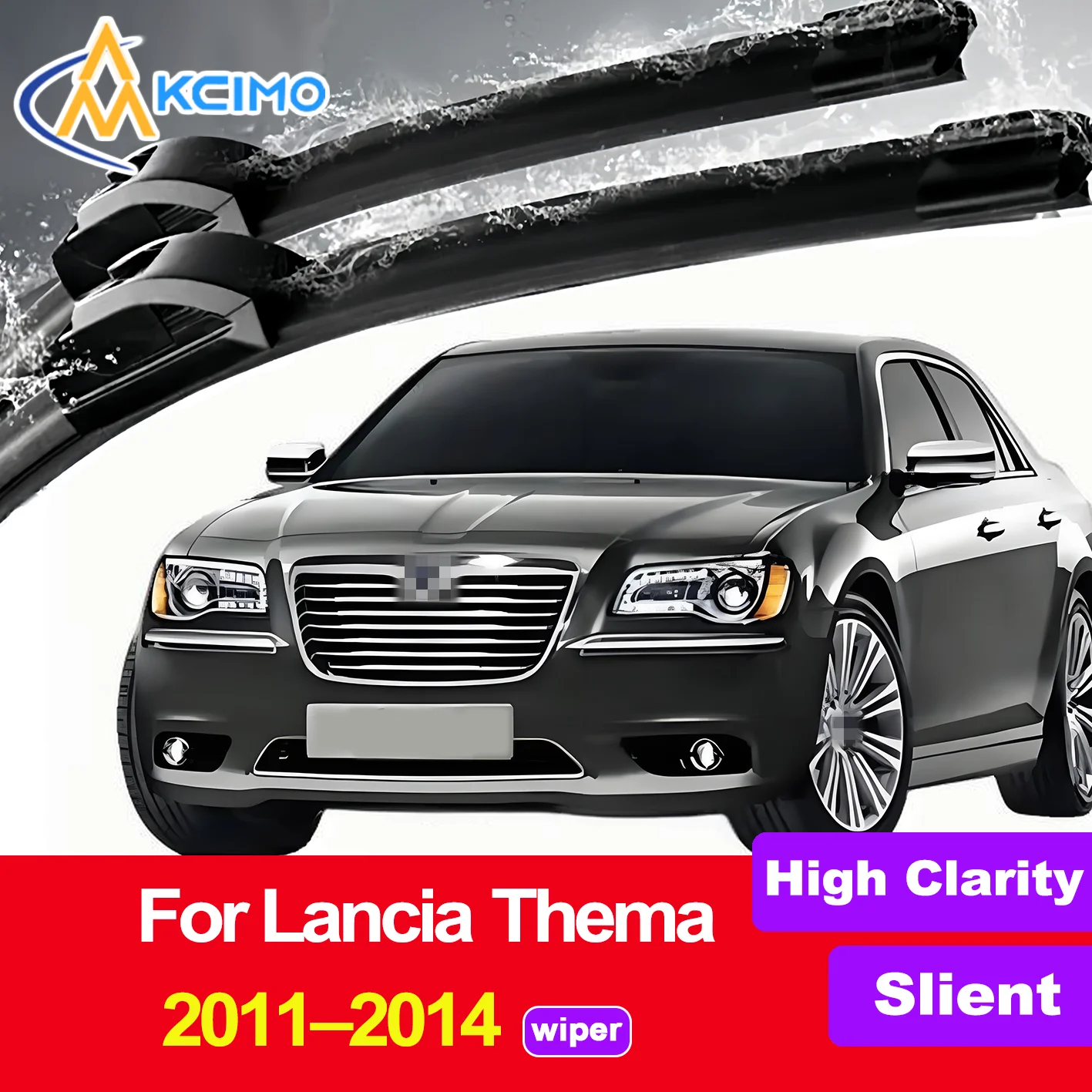 

KCIMO 2PCS HD Wiper Blades for Lancia Thema 2011-2014 Chrysler 300 (North America) Chrysler 300C Front Windshield Accessories