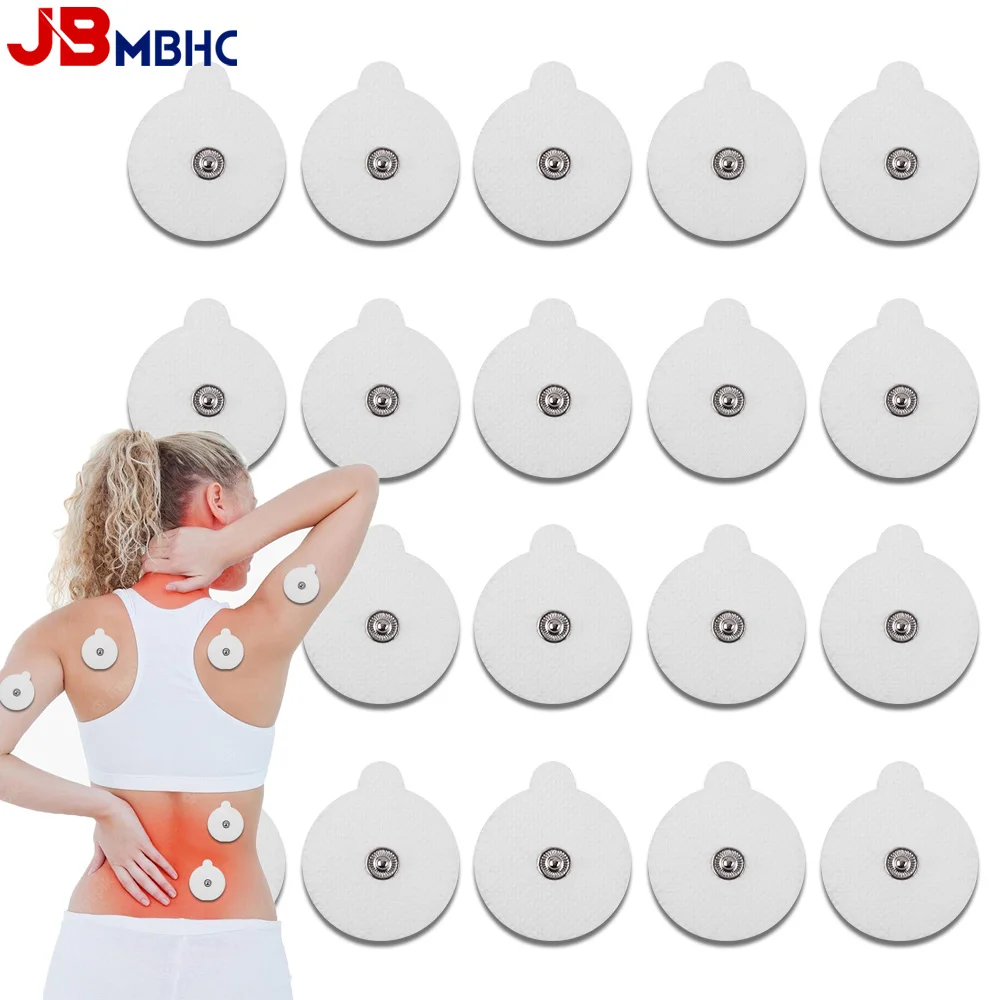 

4x4 Round TENS Unit Replacement Pads Reusable EMS Massage Electrode Patches Self-Adhesive Electrotherapy Patches Massager Pads