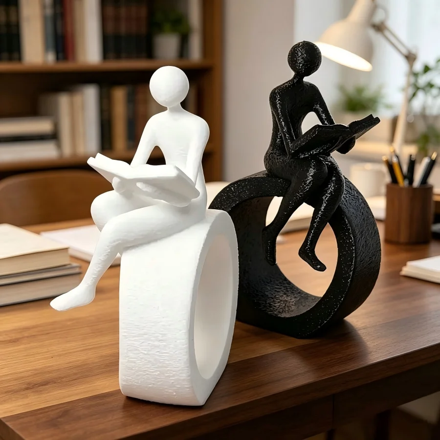 3D Plastic Book Character Decorative Figurine for Living Room, Study, Desk, Bedroom Decoration – Christmas Ornament
