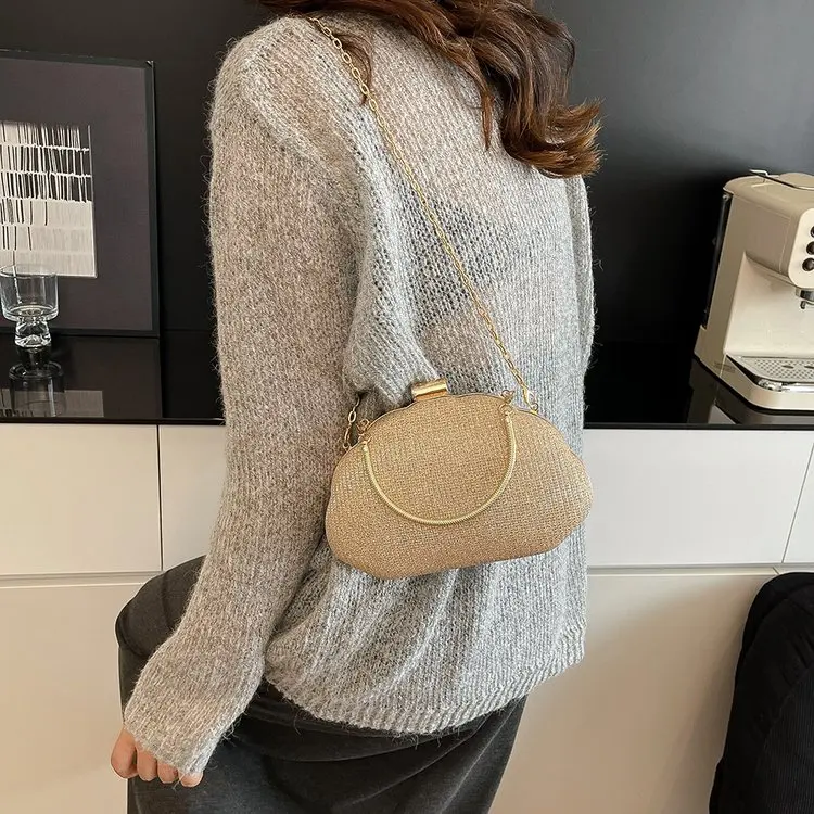 

Новинка 2024 года, сумка-мессенджер 2464, нишевая модная сумка-ракушка High Sense, изысканный нишевый дизайн, простая сумка