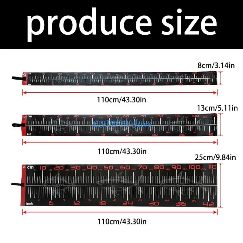 G6DE Flexible Fishing Ruler Fish Measuring Fish Length Gauge Fishing Measurement Device Foldable Fishing Measurement Tape view 6