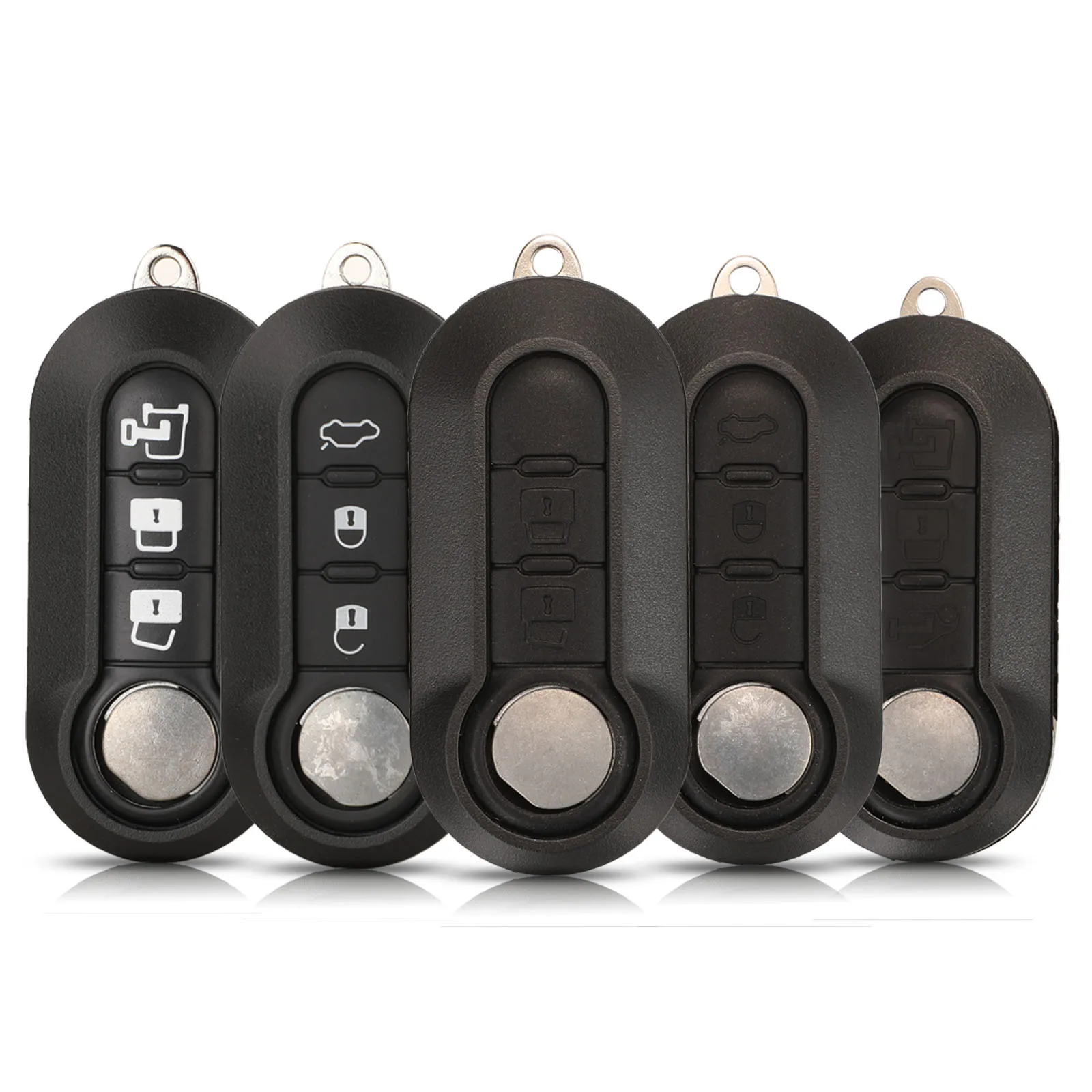 jingyuqin x1 x5 Flip Remote Car Key Shell For Fiat 500 Punto Ducato Stilo Panda Bravo Peugeot Boxer Citroen Jumper Lancia