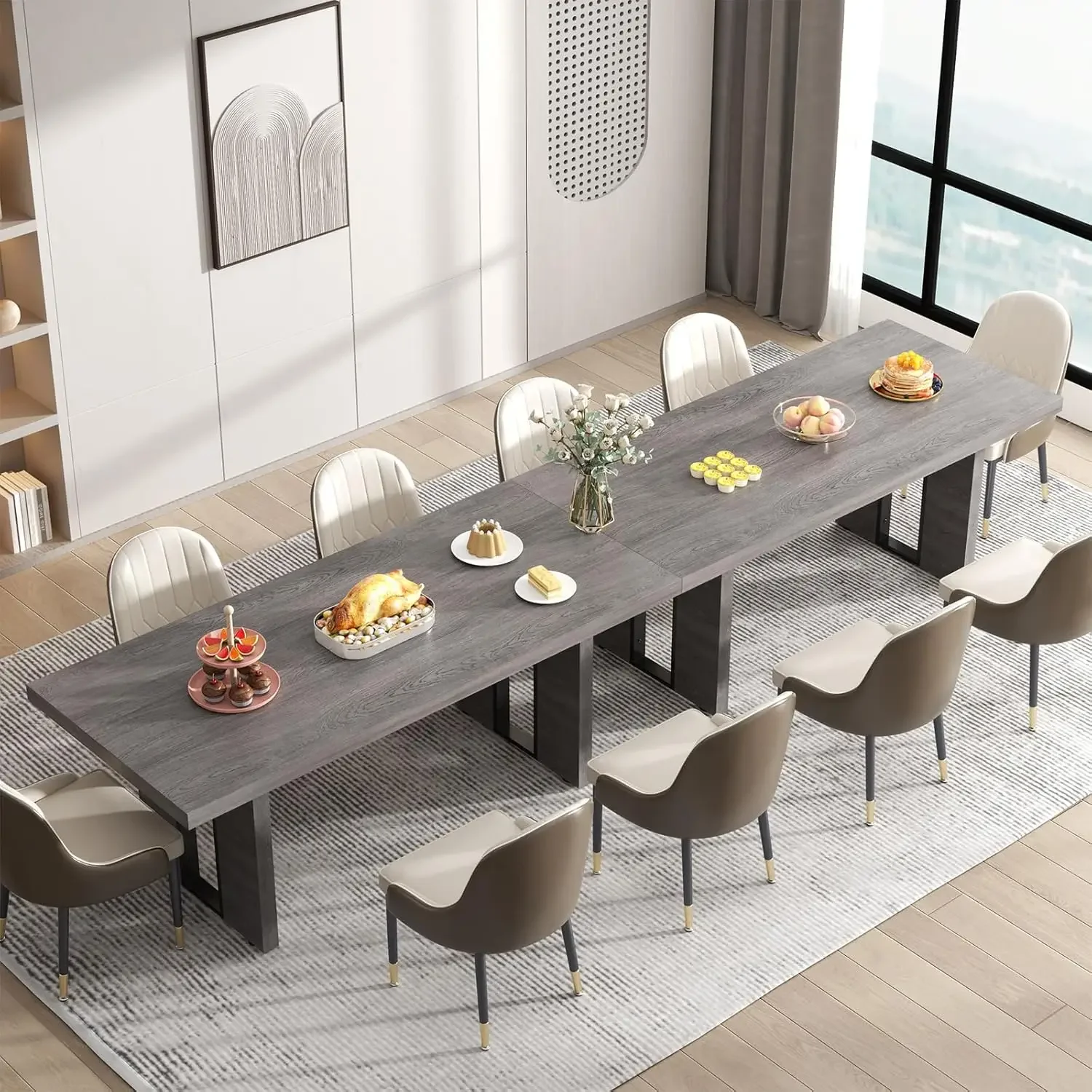[New Arrival, Limited Stock!]70.8 Inch Dining Table, Rustic Farmhouse Kitchen Table for 6-8 People, Large Dinning Room Furniture
