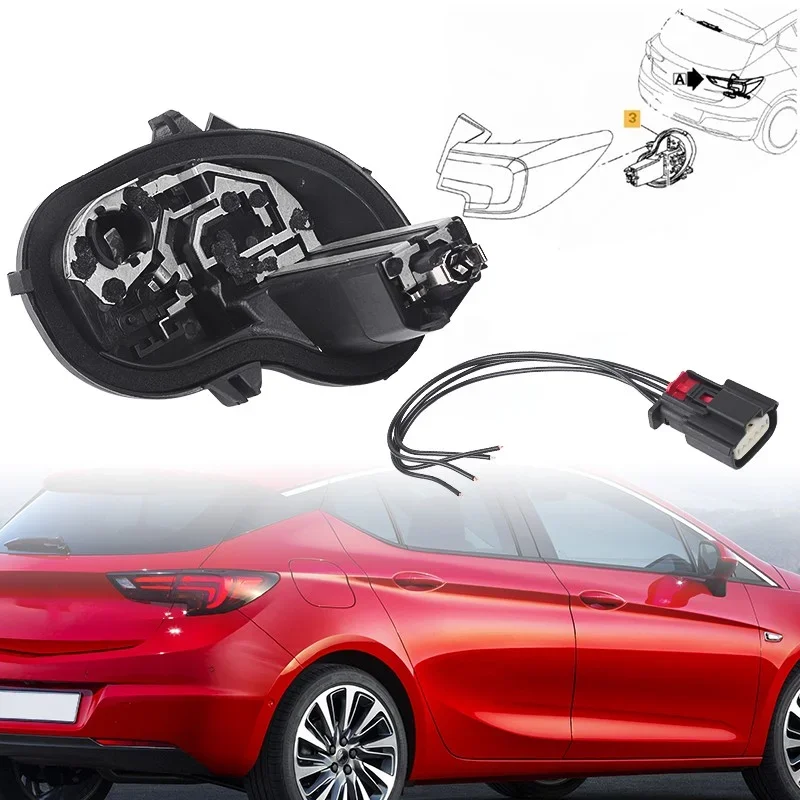Rear Right Tail Light Bulb Holder Socket & Plug Harness - Exact Fit for Vauxhall Astra K 2016+
