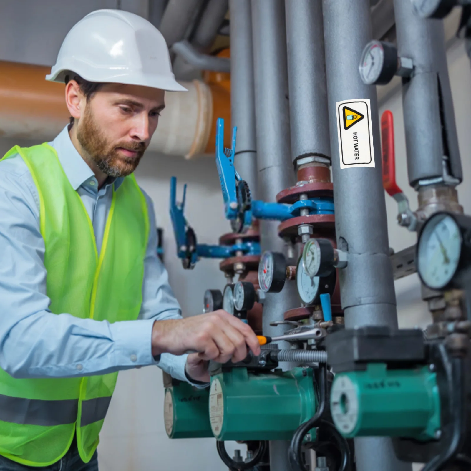 熱湯警告ラベル耐久性のある粘着安全ステッカー家庭用オフィス用注意標識デカール交通安全インジケーター