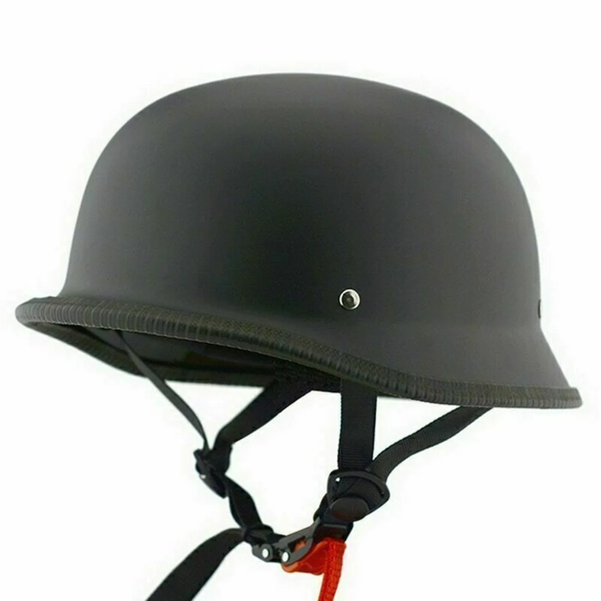 Retro Motorcycle Helmet Matte Black German Half Face Chopper BikerWWII Style/NEW