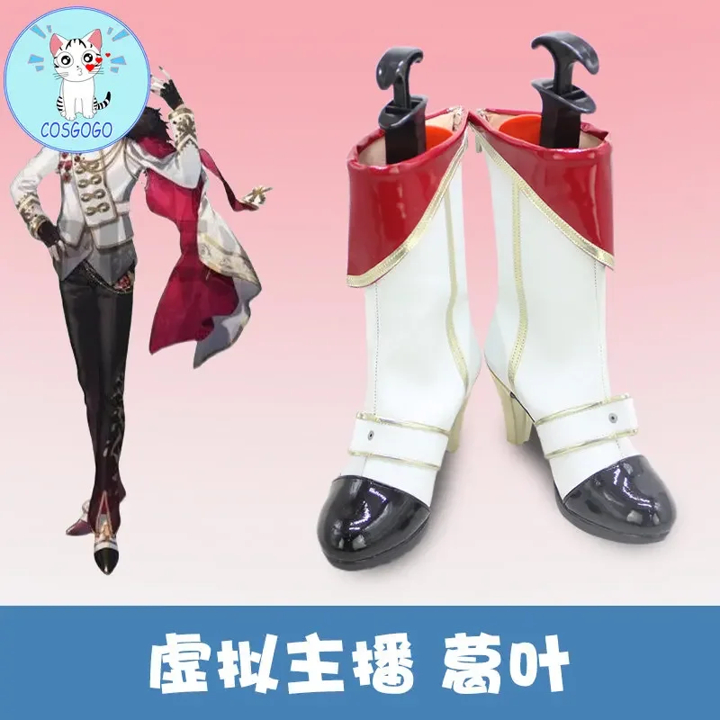 Vtuber NIJISANJI Shu Yamino/ Lucca Maria /Kuzuha/Mysta Rias Cosplay Shoes Boots Women Men Halloween Role Play PU Leather