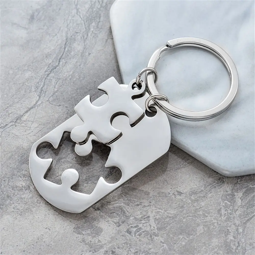 

Pendants Stainless Steel Car Keychain Keyring Gift Couple Keyring Cat Keychain Puzzle Cat Keychain Animal Matching Keyring