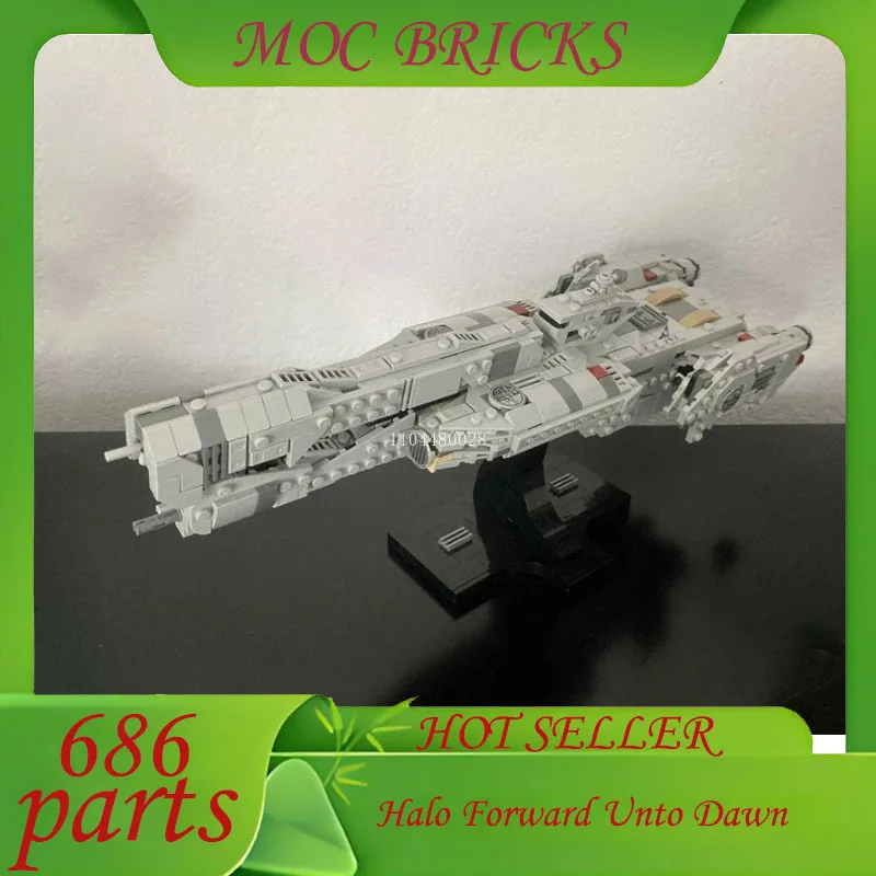

Customize 686 Parts Spaceship Series Halo Forward Unto Dawn MOC Model Christmas Puzzle DIY Birthdayal Assembly Toy Gifts