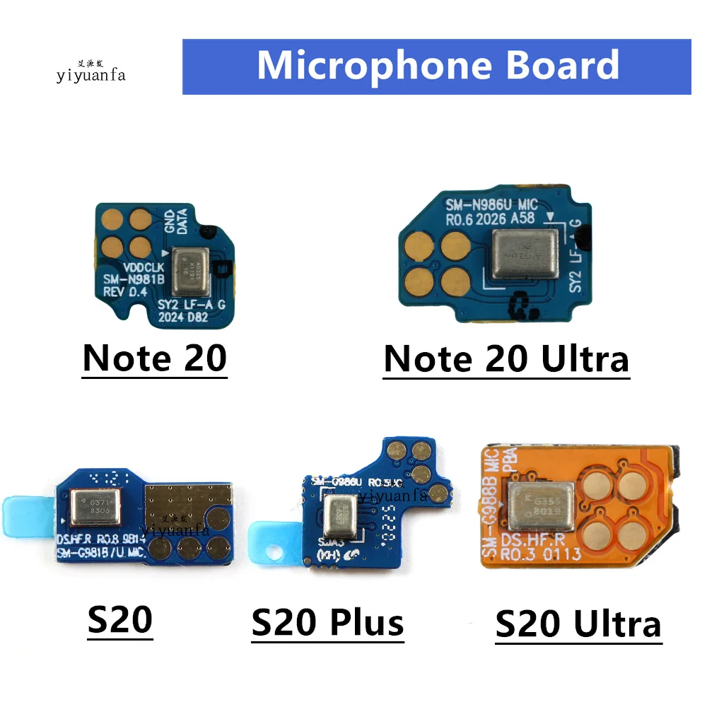 For Samsung Galaxy S20 Plus S20+ S20U Note 20 Ultra Z Fold2 Fold3 Top Microphone Module Element Noise Reduction Mic Flex Cable