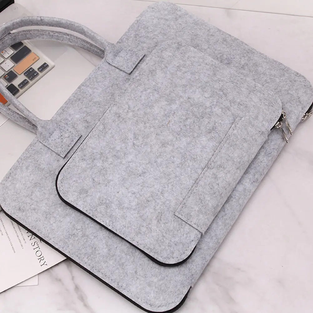 1 PC Felt กระเป๋าแล็ปท็อปอเนกประสงค์ซองจดหมายคอมพิวเตอร์กระเป๋าถือ AntiScratch แท็บเล็ตกระเป๋าธุรกิจกระเป๋าเอกสาร