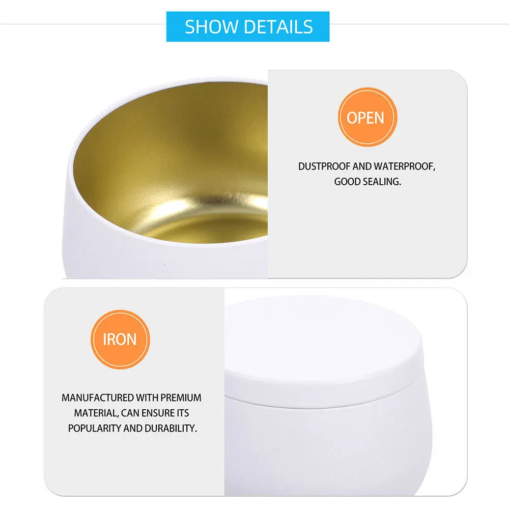 

12Pcs Tinplate Cans Round Sealed Cans Universal Packaging Boxes for Tea Bags Loose Leaf Tea Candies Boxes Beaded Craft Cases