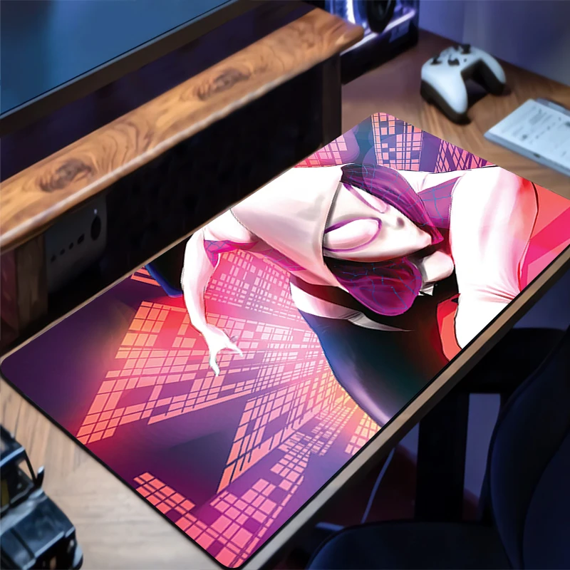 

Коврик для мыши S-паук женщина Гвен разноцветный геймерский коврик для клавиатуры настольные коврики расширенный коврик для мыши игровые аксессуары коврик для мыши