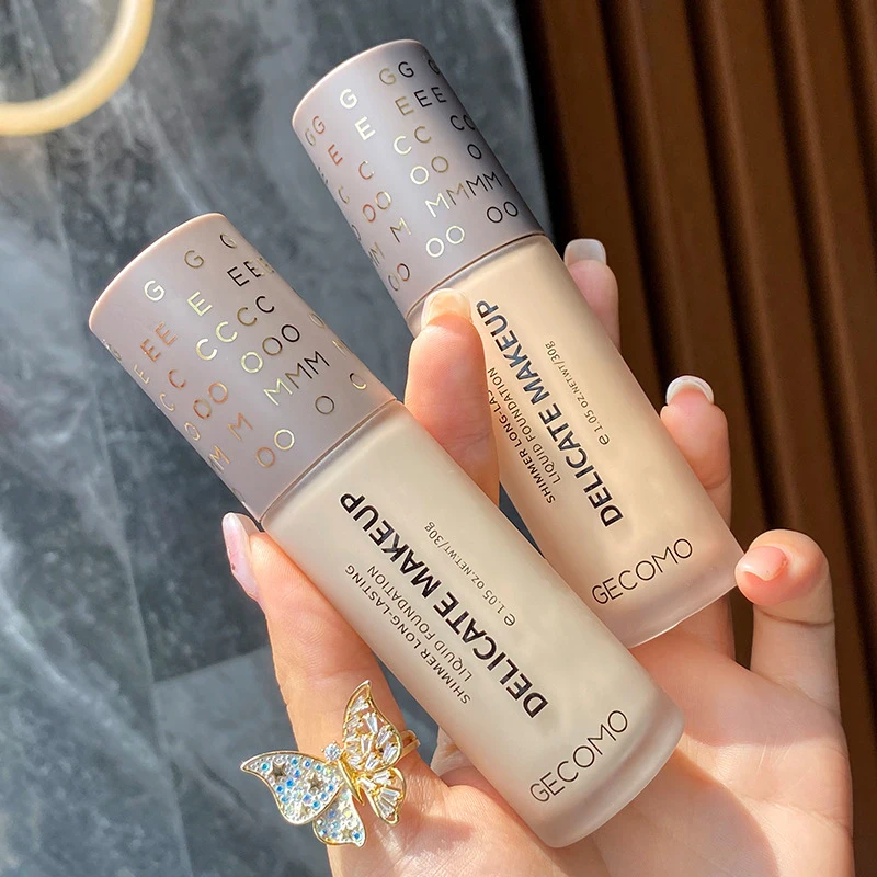 Refreshing Pearl Liquid Foundation Makeup Primer Brighten Skin Tone Long-lasting Moisturizing Shimmer Face Makeup Cosmetic TSLM2