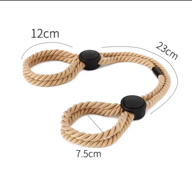 Cotton Rope Cuffs Handcuffs Ankle Cuff Restraints Bondage Bracelet BDSM Fetish Adult Sex Toys for Co